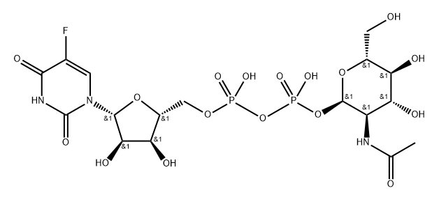 5-fluoro-2'-deoxyuridine diphosphate-N-acetylglucosamine 结构式