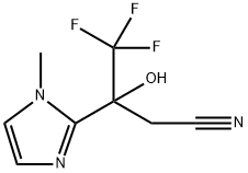 4,4,4-三氟-3-羟基-3-(1-甲基-1H-咪唑-2-基)丁腈 结构式