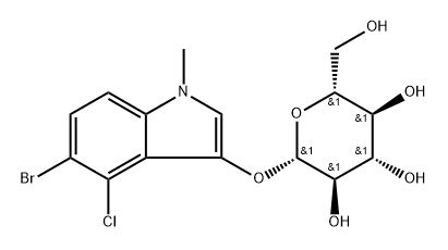 β-D-Glucopyranoside, 5-bromo-4-chloro-1-methyl-1H-indol-3-yl 结构式
