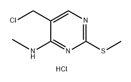 (5-氯甲基-2-甲基磺酰基嘧啶-4-基)-甲胺盐酸盐 结构式