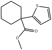 methyl1-(thiophen-2-yl)cyclohexane-1-carboxylate 结构式