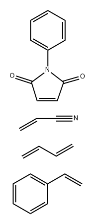 丙烯腈、1,3-丁二烯、苯乙烯和1-苯基-1H-吡咯-2,5-二酮的聚合物 结构式
