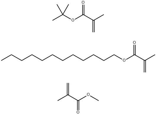 甲基丙烯酸甲酯、甲基丙烯酸叔丁酯、甲基丙烯酸十二烷酯的共聚物 结构式