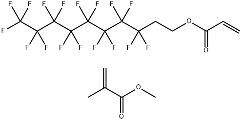 2-甲基2-丙烯酸甲酯与2-丙烯酸3,3,4,4,5,5,6,6,7,7,8,8,9,9,10,10,10-十七氟代癸基酯的聚合物 结构式