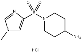 1-[(1-methyl-1H-imidazol-4-yl)sulfonyl]piperidin-4-
amine dihydrochloride 结构式