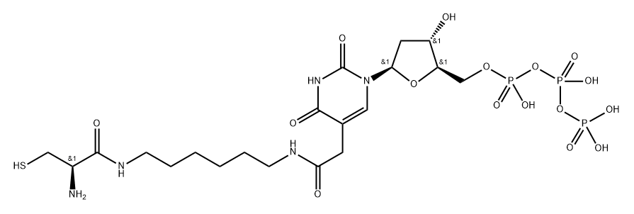 5-?[2-?[[6-?[[(2R)?-?2-?Amino-?3-?mercapto-?1-?oxopropyl]?amino]?hexyl]?amino]?-?2-?oxoethyl]?-?2'-?deoxy-uridine 5'-?(tetrahydrogen triphosphate)?