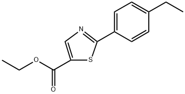 Ethyl 2-(4-ethylphenyl)thiazole-5-carboxylate 结构式