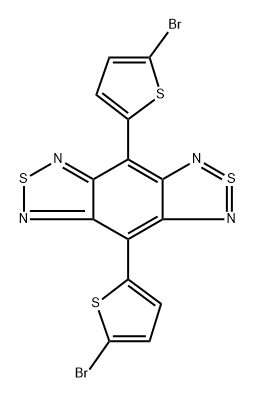 4,8-二(5-溴噻吩-2-基)苯并[1,2-C:4,5-C']双([1,2,5]噻二唑) 结构式