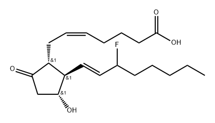 15-fluoro-15-deoxyprostaglandin E2 结构式