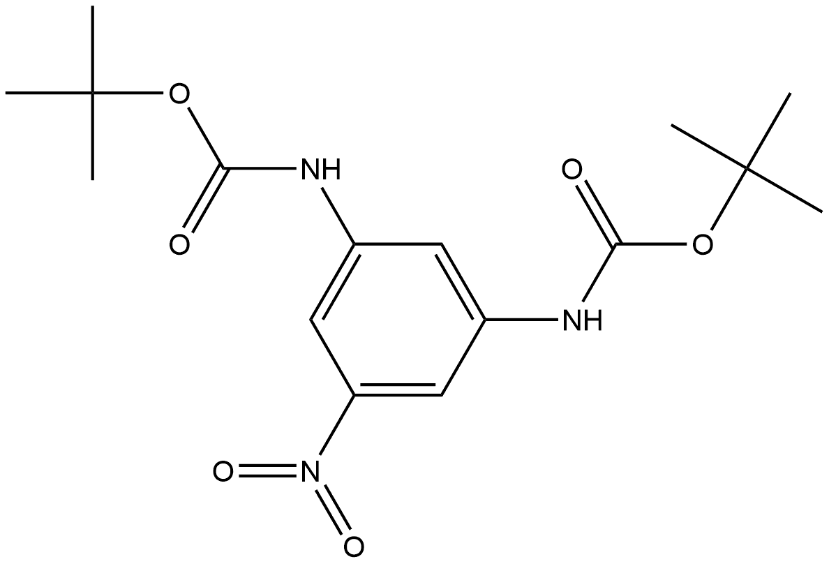 Carbamic acid, N,N'-(5-nitro-1,3-phenylene)bis-, C,C'-bis(1,1-dimethylethyl) ester 结构式