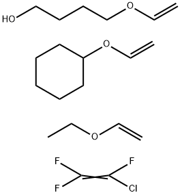 4-乙烯氧基-1-丁醇与三氟氯乙烯、乙烯氧基环己烷和乙氧基乙烯的聚合物 结构式