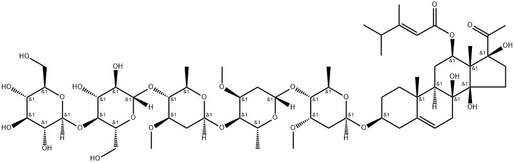 断节参苷 结构式