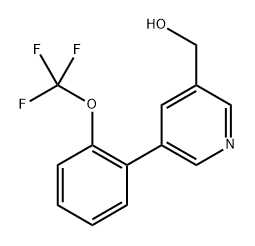 5-(2-(Trifluoromethoxy)phenyl)pyridine-3-methanol 结构式