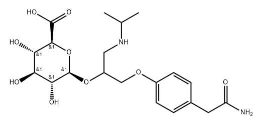 (R,S)-阿替洛尔O-Β-D-葡萄糖醛酸苷 结构式