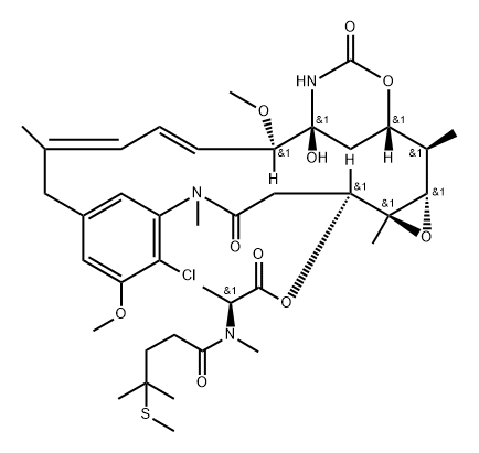 Maytansine, N2'-deacetyl-N2'-[4-methyl-4-(methylthio)-1-oxopentyl]- 结构式