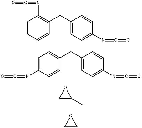 Oxirane, methyl-, polymer with 1-isocyanato-2-(4-isocyanatophenyl)methylbenzene, 1,1-methylenebis4-isocyanatobenzene and oxirane 结构式