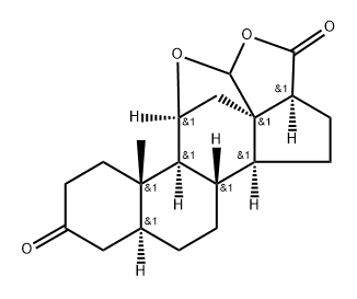 ALPHA-DIHYDROALDOSTERONE-GAMMA-ETIOLACTONE 结构式