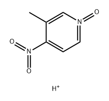 Pyridine,  3-methyl-4-nitro-,  1-oxide,  conjugate  monoacid  (9CI) 结构式