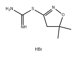 5,5-二甲基-4,5-二氢异噁唑-3基硫脲溴酸盐 结构式