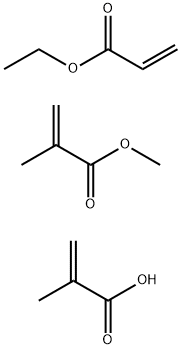 2-Methyl-2-propenoic acid polymer with ethyl 2-propenoate and methyl 2-methyl-2-propenoate, sodium salt 结构式