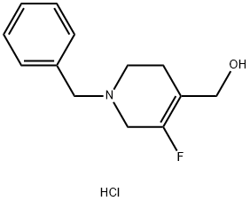 (1-benzyl-5-fluoro-1,2,3,6-tetrahydropyridin-4-yl)methanol hydrochloride 结构式