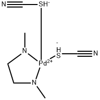 PALLADIUMNNDIMETHYL12ETHANEDIAMINENNBISTHIOCYANATOSSP42 结构式