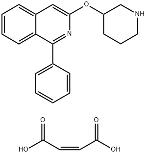 Isoquinoline (Z)-4-oxo-4-phenoxy-2-(piperidin-3-yloxy)but-2-enoate 结构式