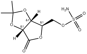 2,3-O-isopropylidene-D-ribonic-γ-lactone-5′-sulfamate 结构式