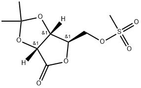 D-Ribonic acid, 2,3-O-(1-methylethylidene)-, γ-lactone, 5-methanesulfonate 结构式