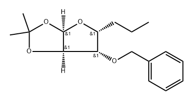 .alpha.-D-xylo-Heptofuranose, 5,6,7-trideoxy-1,2-O-(1-methylethylidene)-3-O-(phenylmethyl)- 结构式