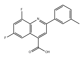 6,8-Difluoro-2-(m-tolyl)quinoline-4-carboxylic acid 结构式