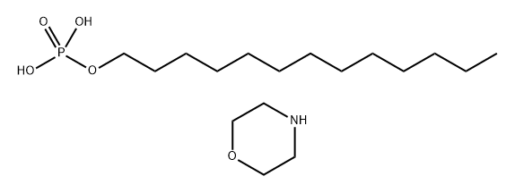 磷酸二氢-1-十三烷醇酯与吗啉的化合物 结构式