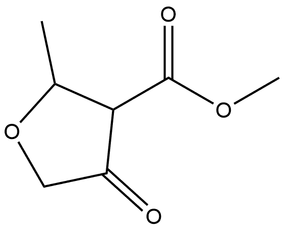 2-甲基-4-氧代四氢呋喃-3-羧酸甲酯 结构式