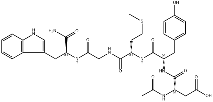 cholecystokinin N-acetyl fragment 26-30 amide,non-sulfated 结构式