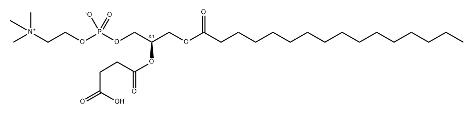 化合物 1-PALMITOYL-2-SUCCINYL-SN-GLYCEROPHOSPHORYLCHOLINE 结构式