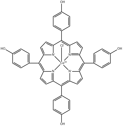 Co(III) meso-Tetra (4-hydroxyphenyl) Porphine Chloride 结构式