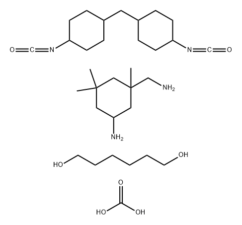 碳酸与5-氨基-1,3,3-三甲基环己烷甲胺、1,6-己二醇和1,1'-亚甲基双[4-异氰酸酯基环己烷]的聚合物 结构式