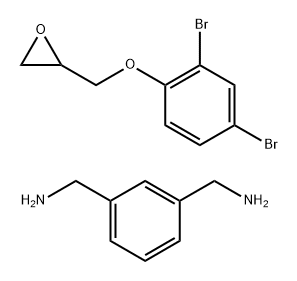 1,3-Benzenedimethanamine, reaction products with [(2,4-dibromophenoxy)methyl]oxirane 结构式