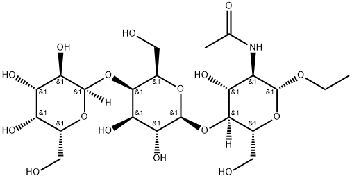 ETHYL 2-ACETAMIDO-2-DEOXY-4-O-(4-O-A-D-G ALACTOPYRANOSYL-B-D-GALACTOPYRANOSYL)- 结构式