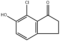 7-氯-6-羟基-2,3-二氢-1H-茚-1-酮 结构式