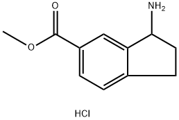 3-氨基-2,3-二氢-1H-茚-5-羧酸甲酯盐酸盐 结构式