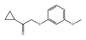 1-环丙基-2-((3-甲氧基苯基)硫代)乙烷-1-酮 结构式