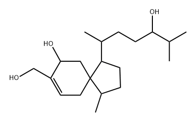 Spiro[4.5]dec-7-ene-1-butanol, 9-hydroxy-8-(hydroxymethyl)-δ,4-dimethyl-α-(1-methylethyl)-, [1R-[1α(αR*,δR*),4β,5β(S*)]]- (9CI) 结构式