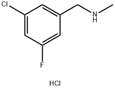 1-(3-氯-5-氟苯基)-N-甲基甲胺盐酸盐 结构式