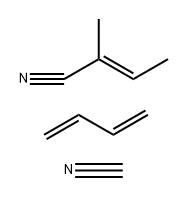 Hydrocyanic acid, reaction products with butadiene, (E)-2-methyl-2-butenenitrile fraction 结构式