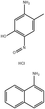 Phenol, 5-amino-4-methyl-2-nitroso-, reaction products with 1-naphthalenamine, hydrochlorides 结构式