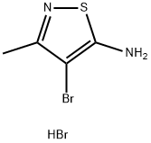 4-溴-3-甲基异噻唑-5-氨基氢溴酸盐 结构式