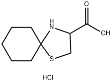 1-Thia-4-azaspiro[4.5]decane-3-carboxylic acid hydrochloride 结构式