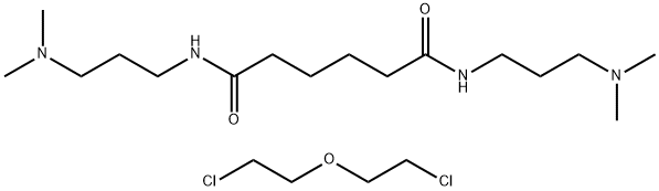 N,N''-BIS(3-(DIMETHYLAMINO)PROPYL)HEXANEDIAMIDE-1,1''-OXYBIS (2-CHLOROETHANE) POLYMER) 结构式