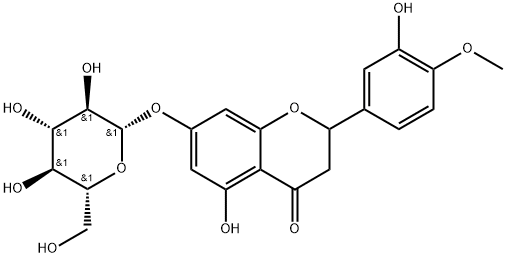 Hesperetin 7-O-β-D-glucopyranoside 结构式